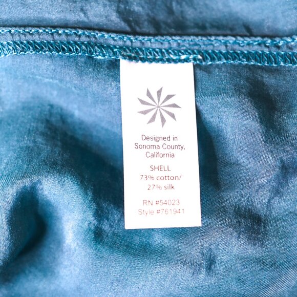 ATHLETA Blue Ombre Bell Sleeve Deep V Neck Swim Cover Up - Size Medium - Picture 11 of 13